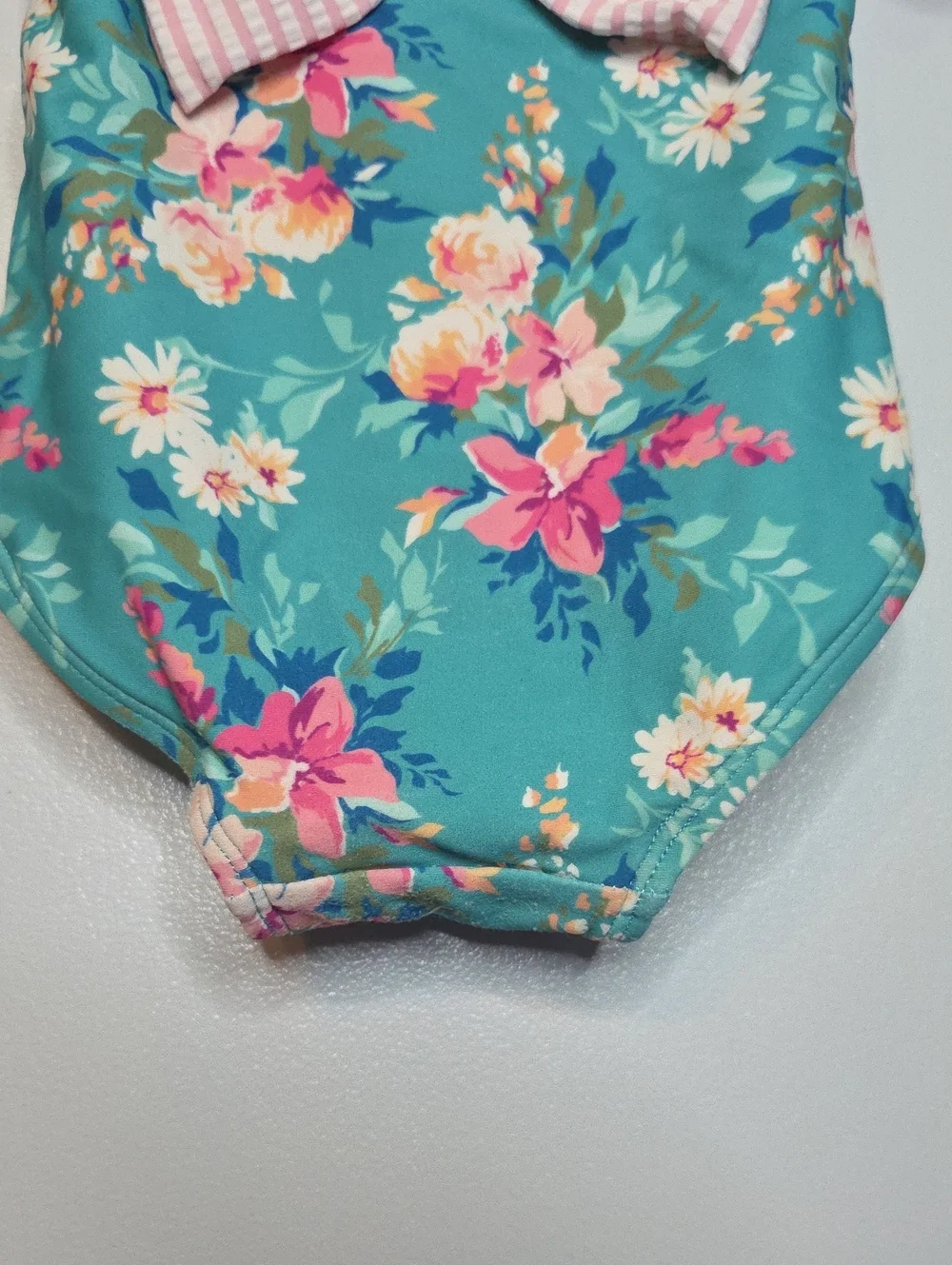 Ruffle Butts Size 12-18m Floral Swimsuit Fancy ME Floral Green Pink Floral